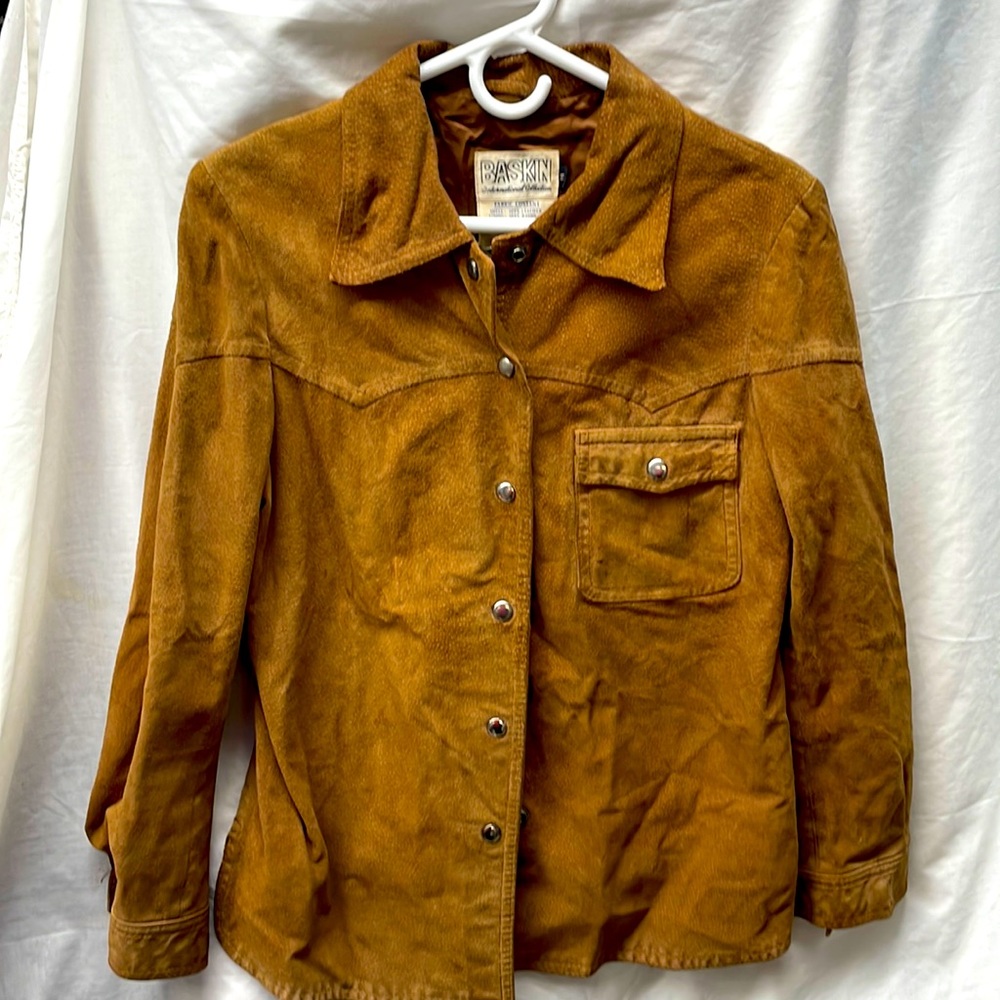 Vintage Baskin international collection leather jacket sz14